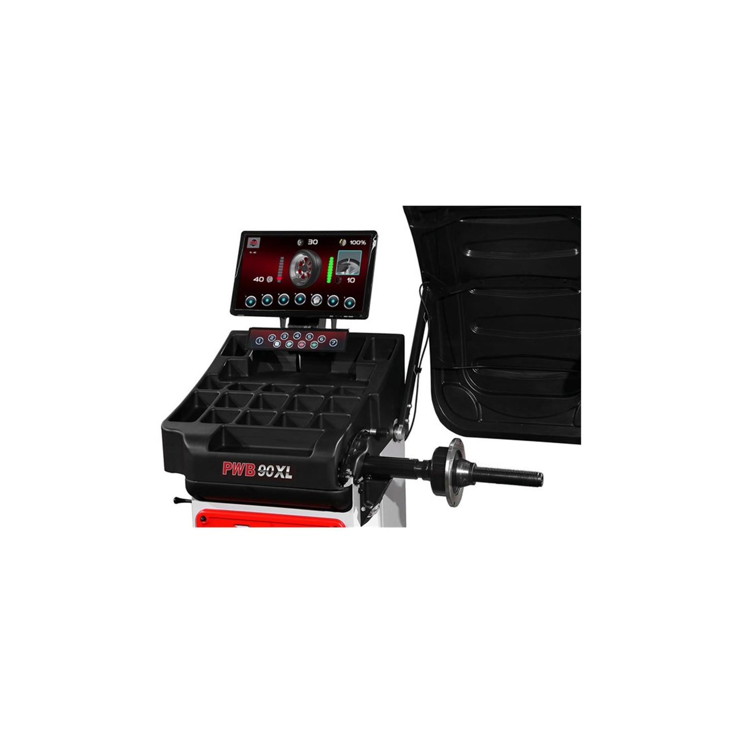 Atlas Platinum PWB90XL 3D Video Wheel Balancer | Super Automatic 3D Data Entry | Touchless Sonar | Italian Engineered | 10"–30" Rim Capacity | 110V