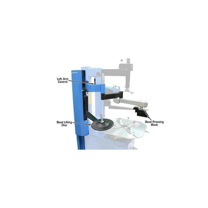 Atlas Left-Hand Assist Arm for 200 & 700 Series Tire Changers | Run-Flat & Low-Profile Tire Attachment