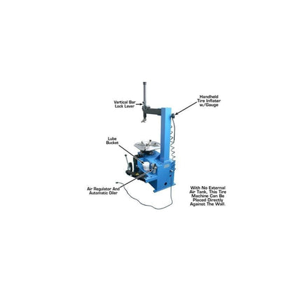Atlas TC221 Swing Arm Tire Changer | 110V Rim Clamp Wheel Changer for Steel & Alloy Wheels