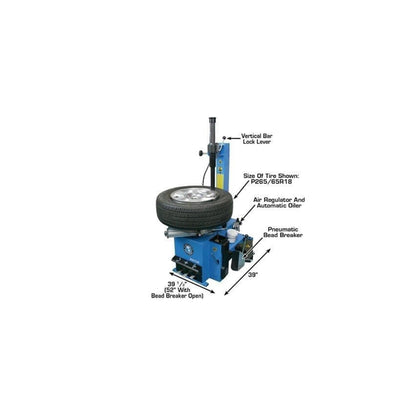 Atlas TC221 Swing Arm Tire Changer | 110V Rim Clamp Wheel Changer for Steel & Alloy Wheels
