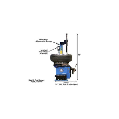 Atlas TC229 Swing Arm Tire Changer with Bead Blaster | 110V Rim Clamp Wheel Changer for Steel & Alloy Wheels