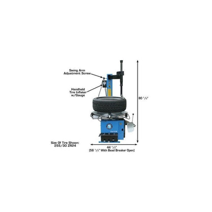 Atlas TC289 Large Swing Arm Tire Changer with Bead Blaster | 110V Rim Clamp Wheel Changer for Truck, SUV & Alloy Wheels