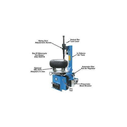 Atlas TC289 Large Swing Arm Tire Changer with Bead Blaster | 110V Rim Clamp Wheel Changer for Truck, SUV & Alloy Wheels