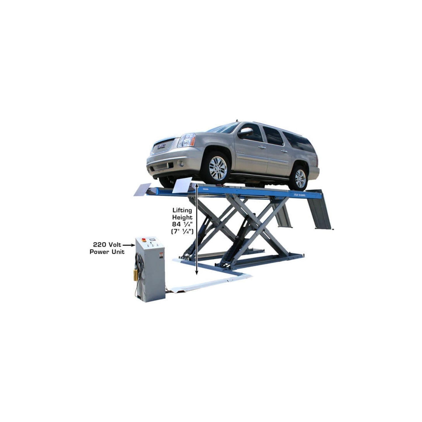Atlas 12AWFSL-N 12,000 lb Commercial Scissor Alignment Lift with Wheels-Free Lift System