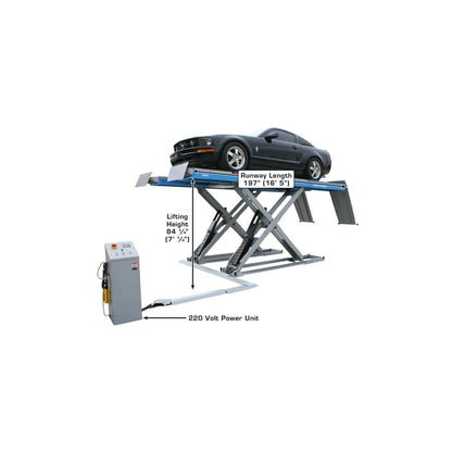 Atlas 12AWFSL-N 12,000 lb Commercial Scissor Alignment Lift with Wheels-Free Lift System