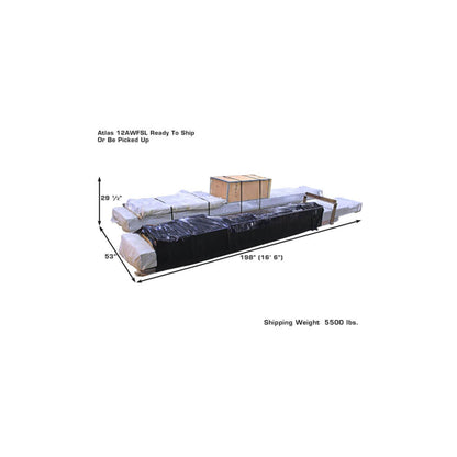 Atlas 12AWFSL-N 12,000 lb Commercial Scissor Alignment Lift with Wheels-Free Lift System