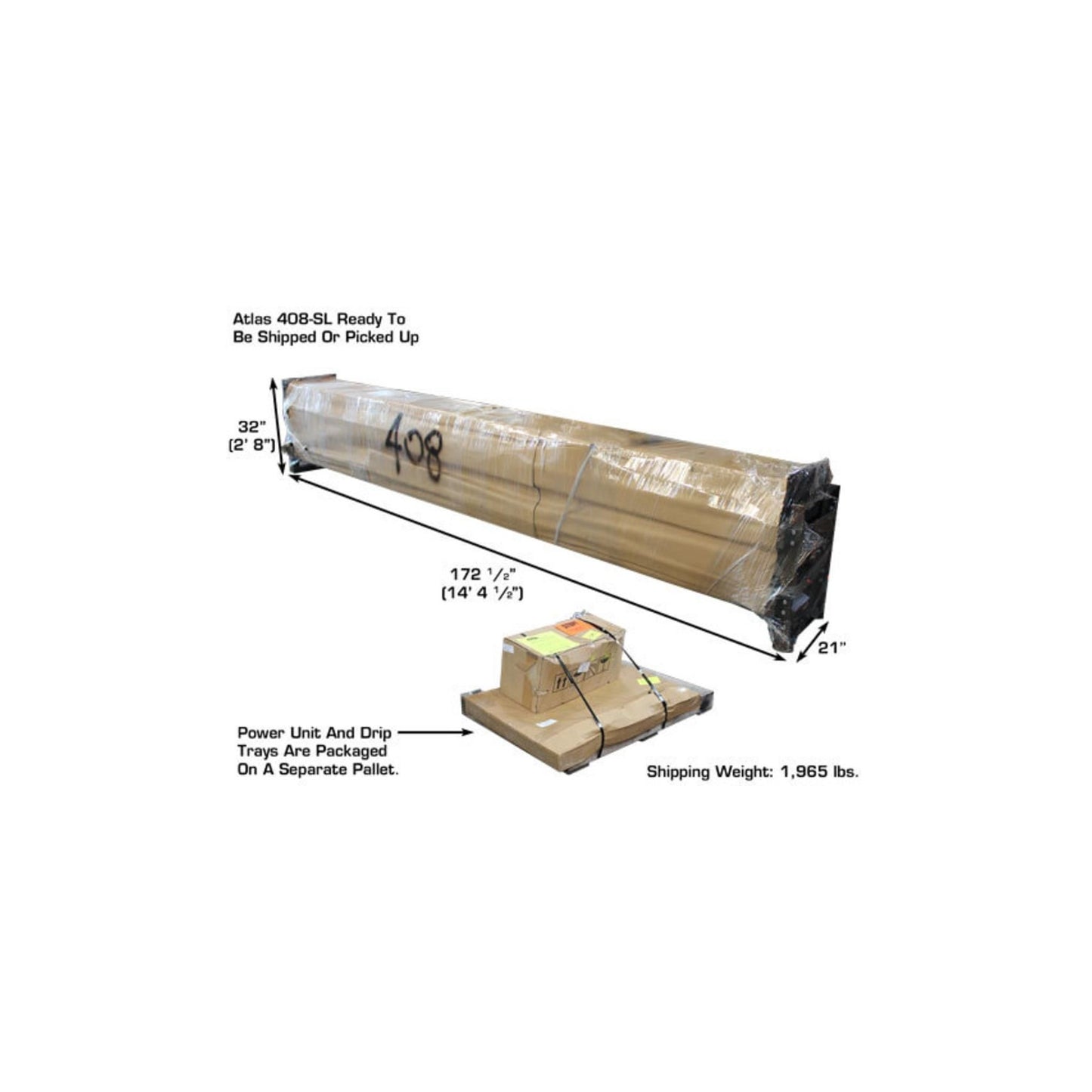 Atlas 408SL 8,000 lb Deluxe Portable Four-Post Car Lift
