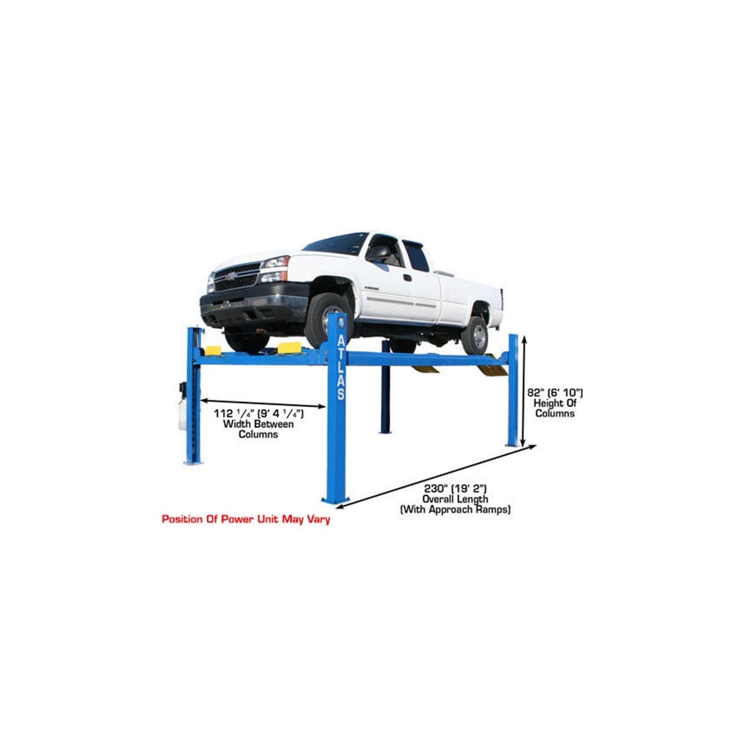 Atlas ATTD-412 12,000 lb Commercial Four-Post Vehicle Lift