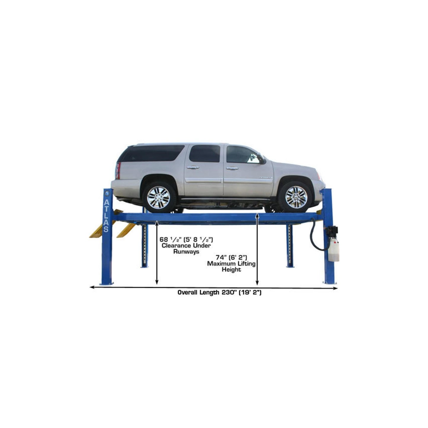 Atlas ATTD-412 12,000 lb Commercial Four-Post Vehicle Lift