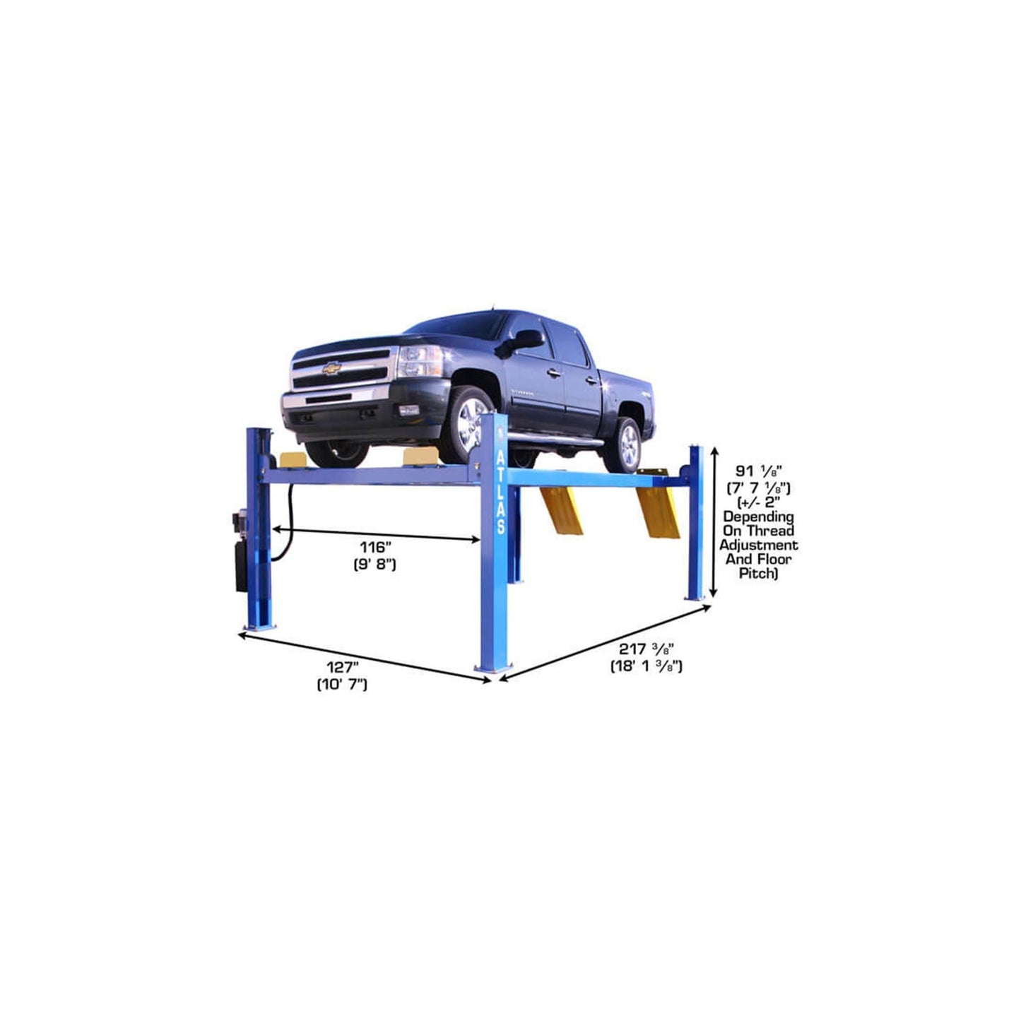 Atlas ATTD-414 14,000 lb Commercial Four-Post Vehicle Lift