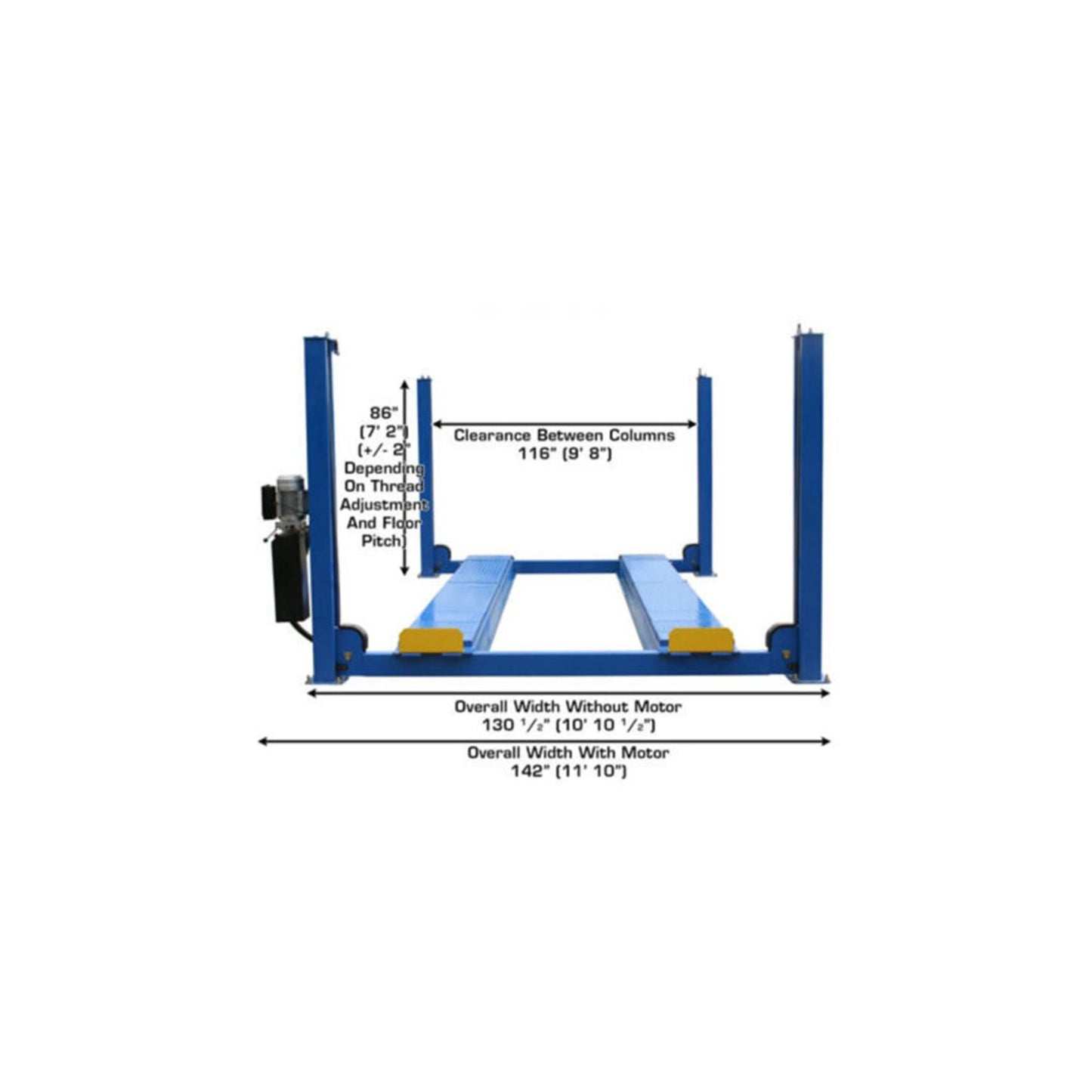 Atlas ATTD-414AT 14,000 lb Commercial Four-Post Alignment Lift