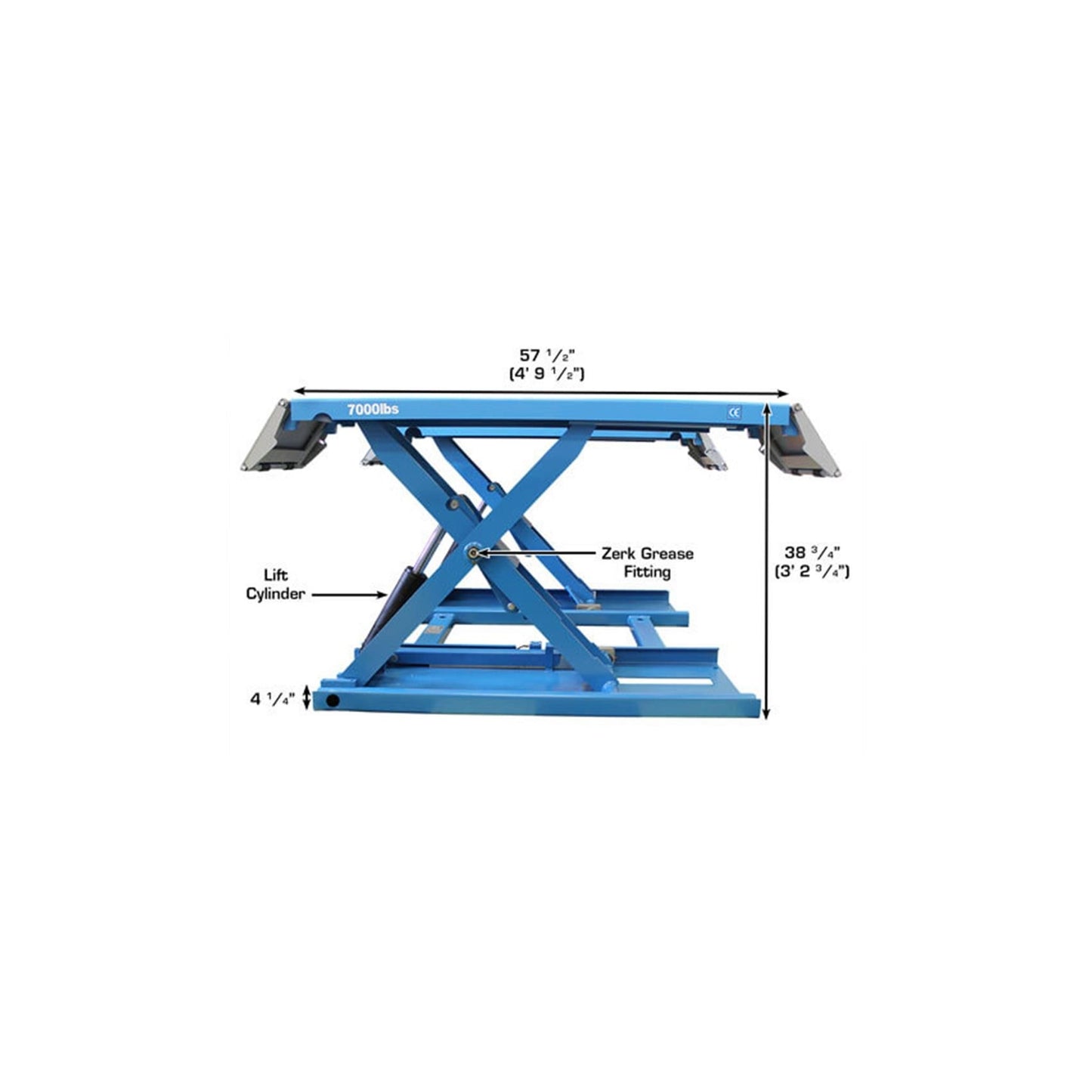 Atlas 7K-Kwik-Bay 7,000 lb Portable Mid-Rise Scissor Lift