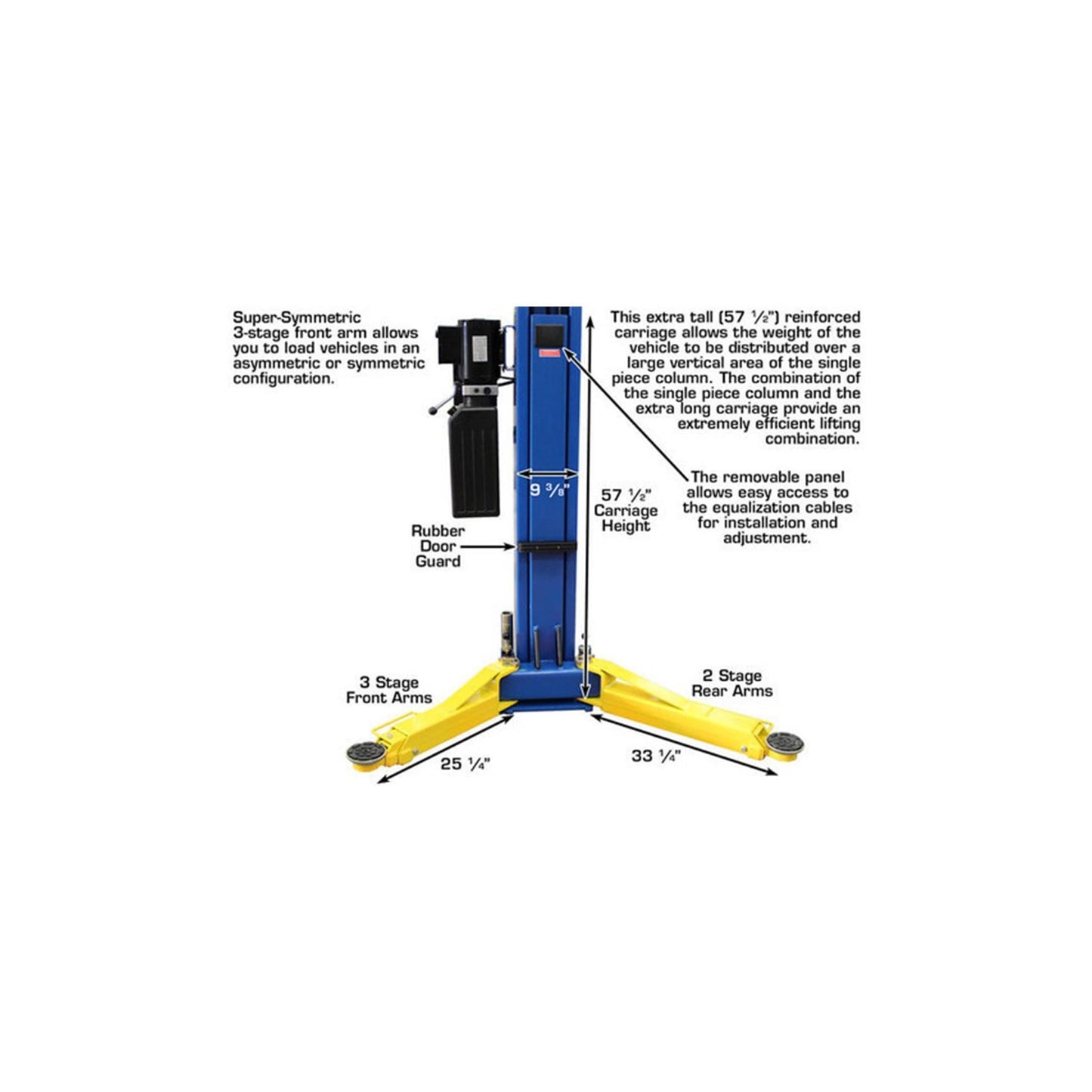 Atlas ATTD-9OHSC-SS 9,000 lb Overhead Two-Post Car Lift