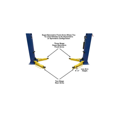 Atlas ATTD-9OHSC-SS 9,000 lb Overhead Two-Post Car Lift