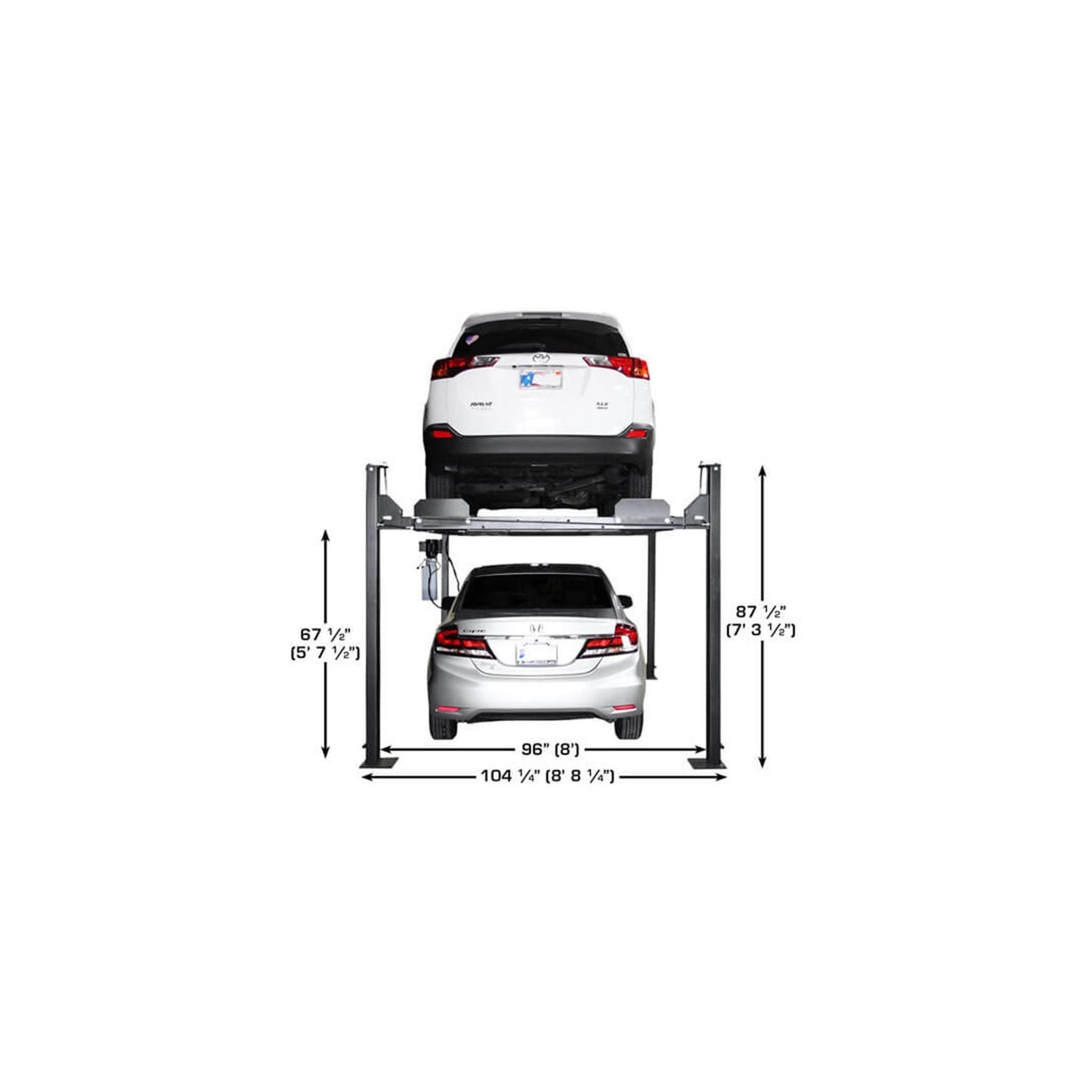 Atlas Apex 8 8,000 lb ALI Certified Portable Four-Post Car Lift