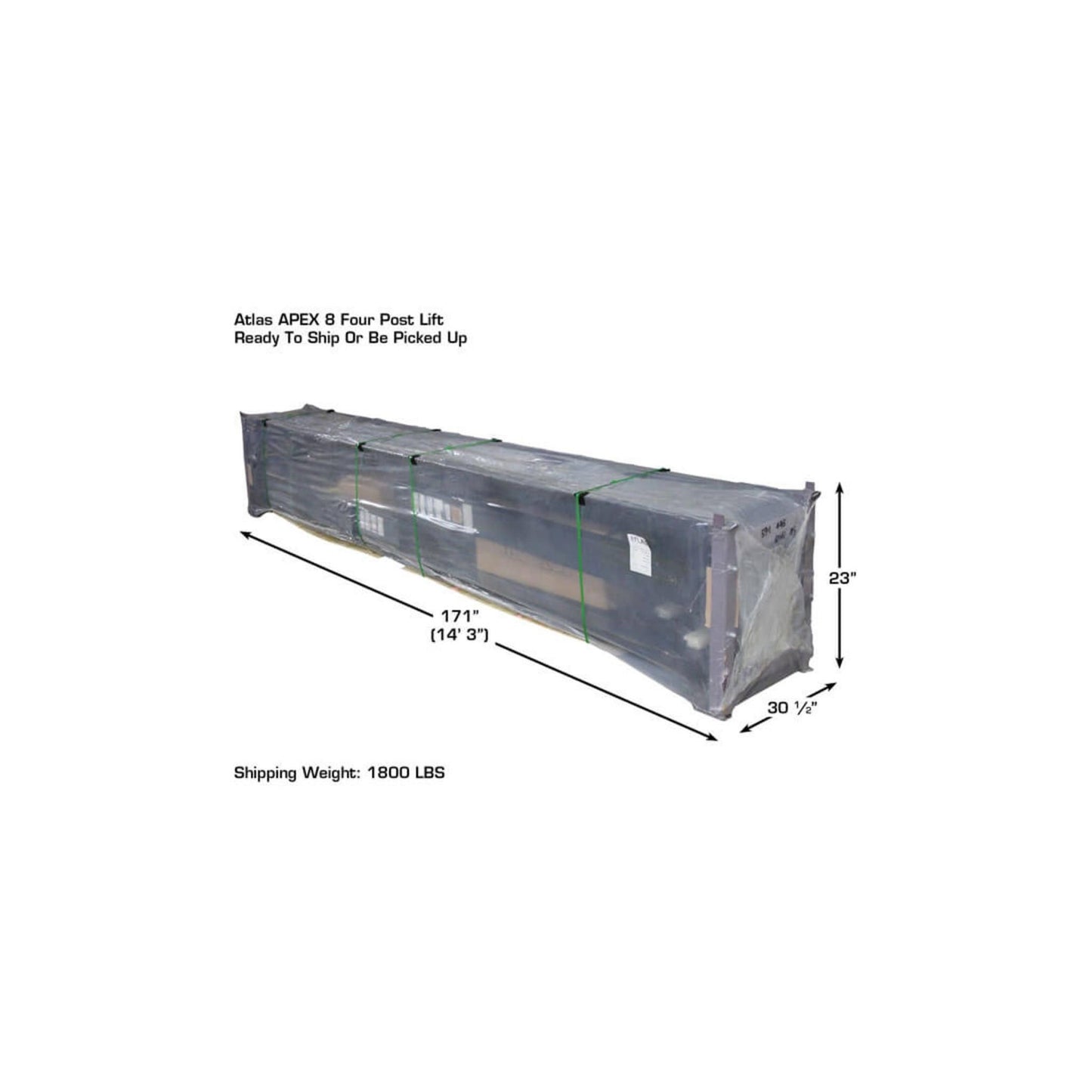 Atlas Apex 8 8,000 lb ALI Certified Portable Four-Post Car Lift