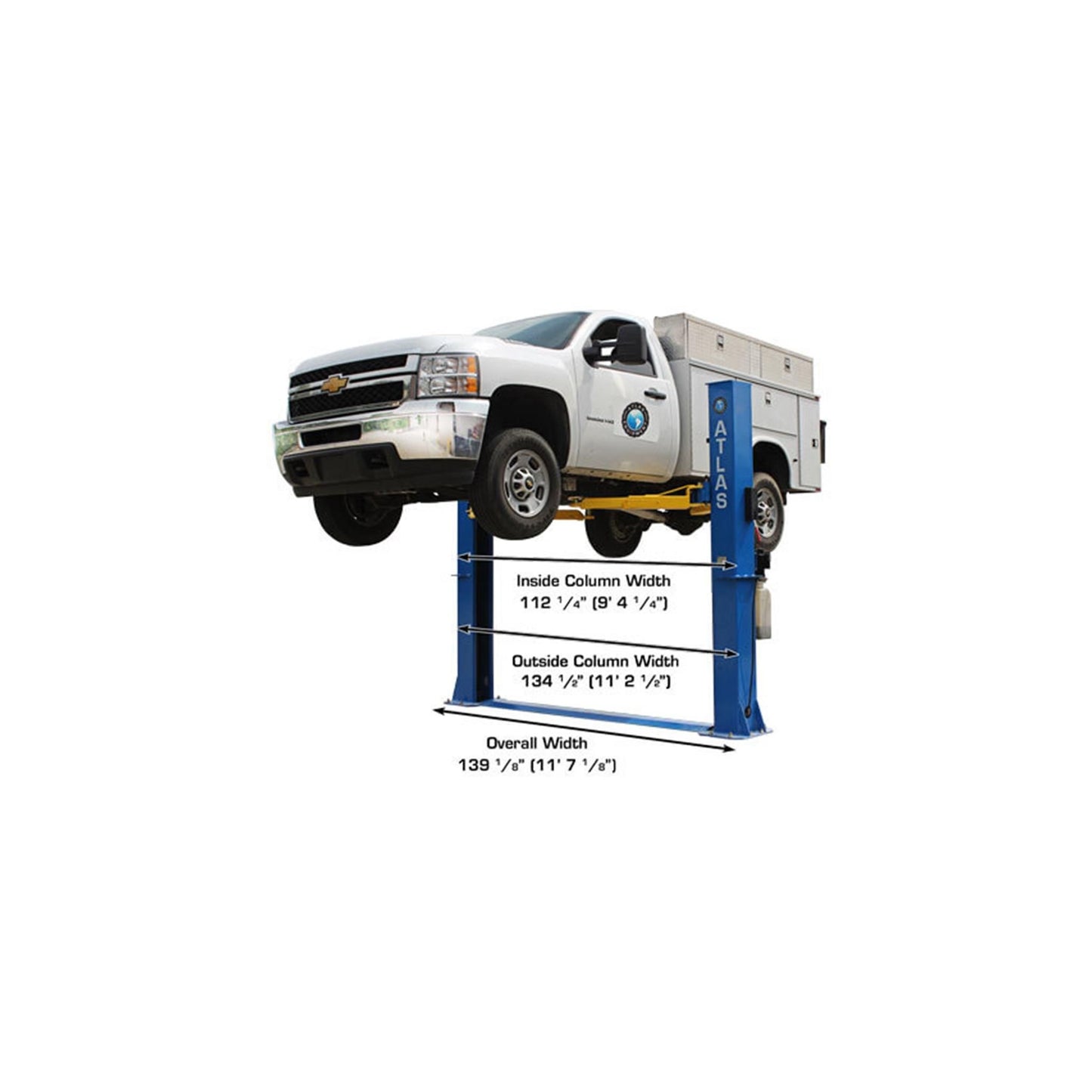 Atlas ATTD-BP10000X 10,000 lb Commercial Baseplate Two-Post Car Lift