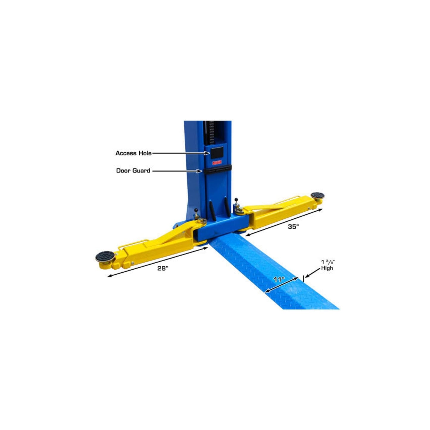 Atlas ATTD-BP10000X 10,000 lb Commercial Baseplate Two-Post Car Lift