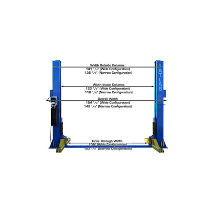 Atlas ATTD-BP12000X 12,000 lb Heavy-Duty Commercial Baseplate Two-Post Car Lift