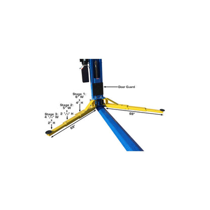 Atlas ATTD-BP12000X 12,000 lb Heavy-Duty Commercial Baseplate Two-Post Car Lift