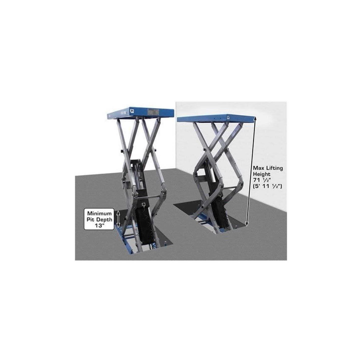Atlas FM9SL 9,000 lb Flush-Mount Full-Rise Scissor Lift