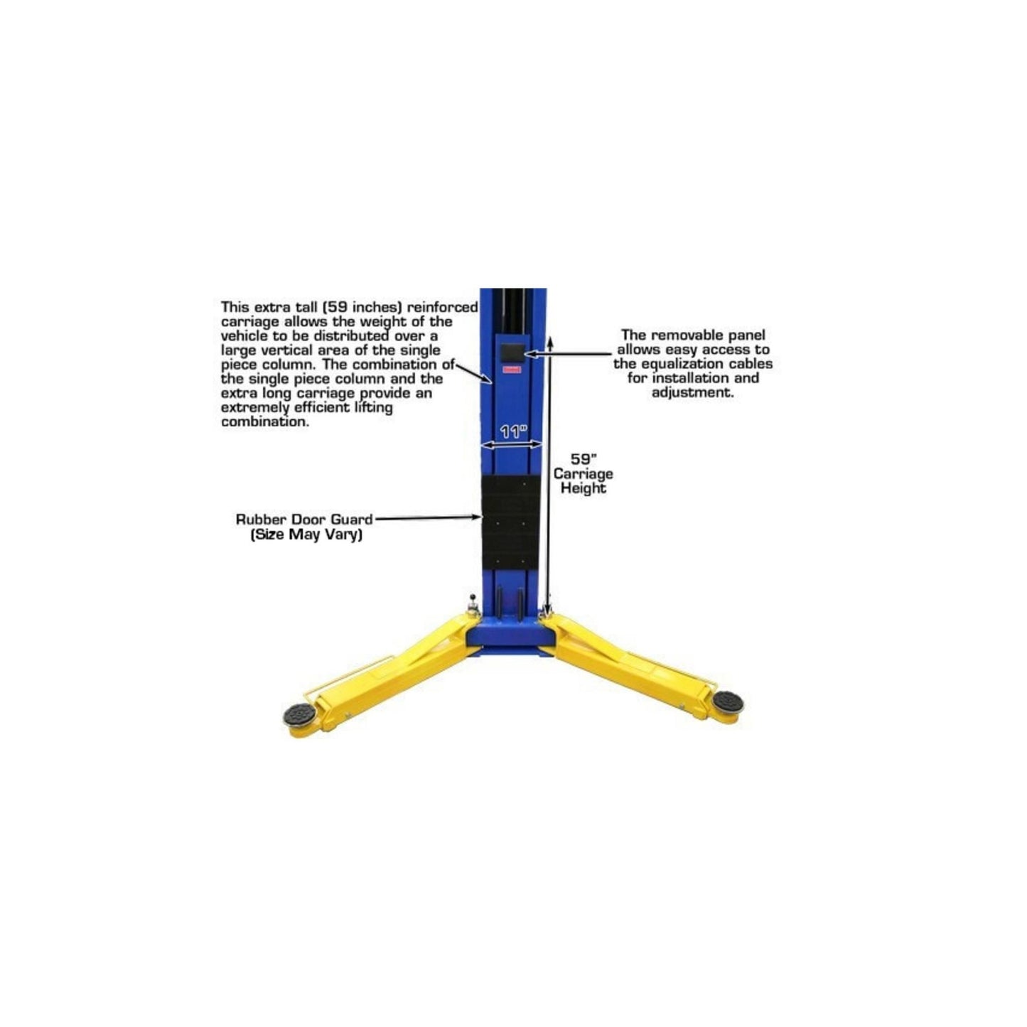 Atlas ATTD-OHX10000X 10,000 lb Extra Tall & Extra Wide Commercial Two-Post Car Lift