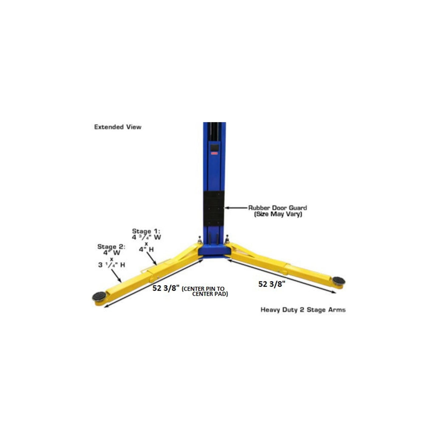 Atlas ATTD-OHX10000X 10,000 lb Extra Tall & Extra Wide Commercial Two-Post Car Lift