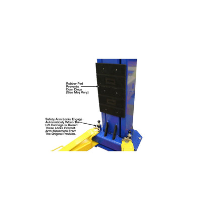 Atlas ATTD-OHX10000X 10,000 lb Extra Tall & Extra Wide Commercial Two-Post Car Lift