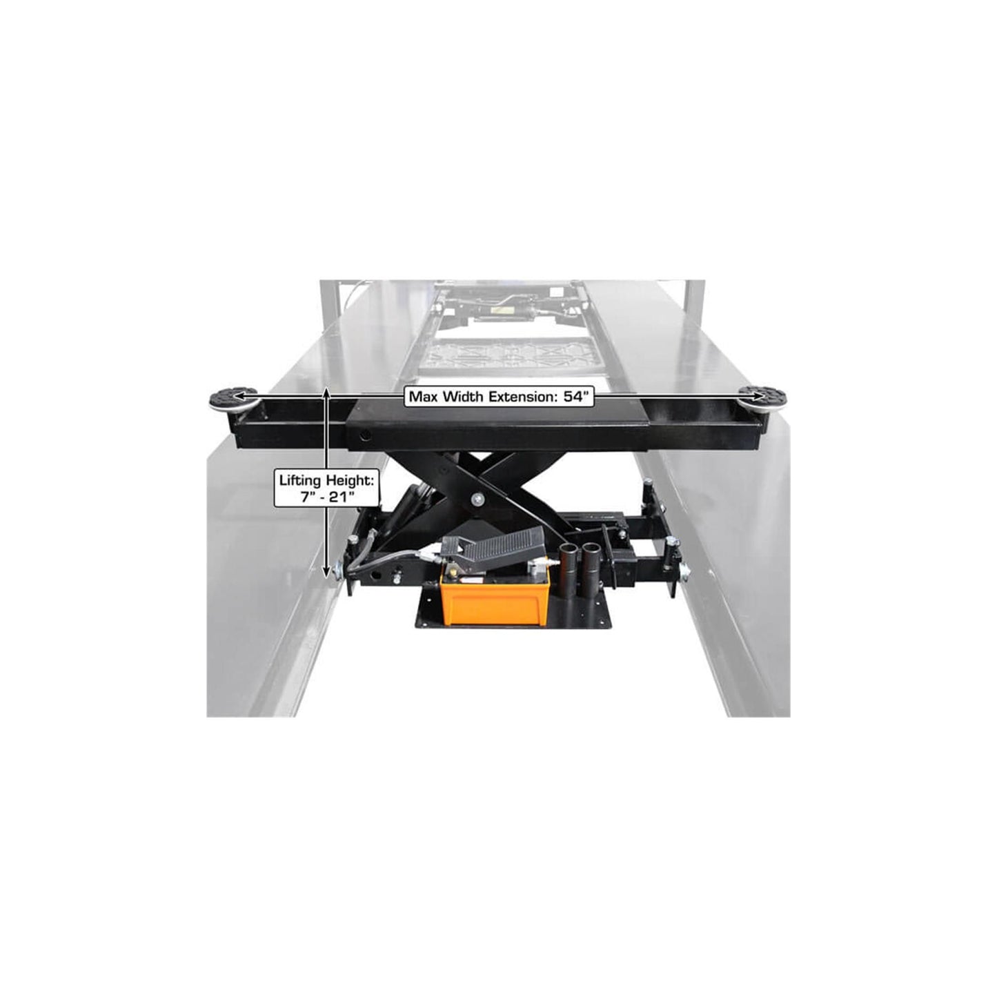 Atlas RJ6BK 6,000 lb Air/Hydraulic Rolling Bridge Jack