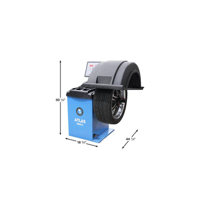 Atlas WB49-2 Computerized Wheel Balancer | Automatic 2D Data Entry | Split-Weight | 10"–32" Rim Capacity | 110V