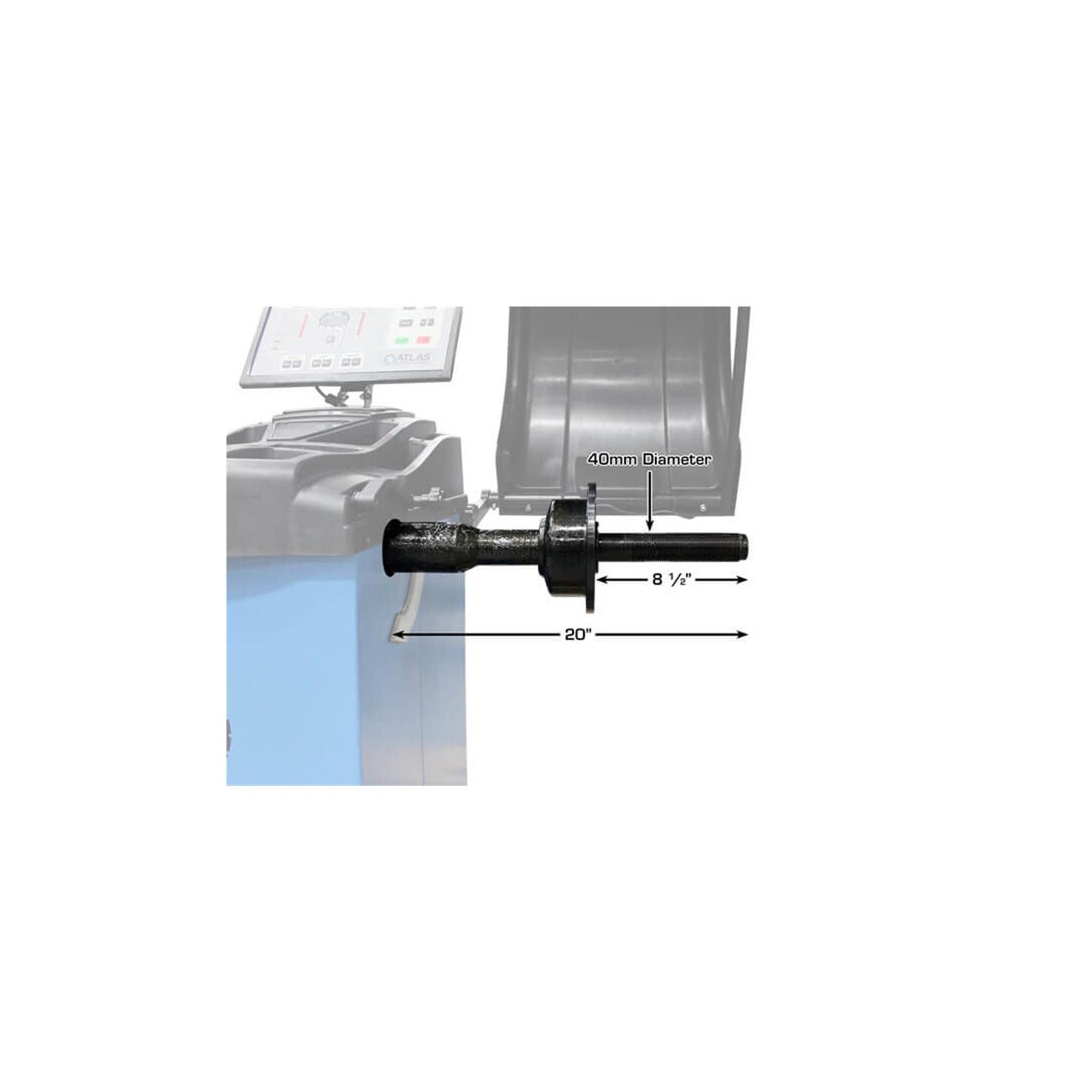 Atlas WB49-2 Computerized Wheel Balancer | Automatic 2D Data Entry | Split-Weight | 10"–32" Rim Capacity | 110V