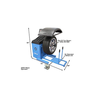 Atlas WBT-210 Heavy Duty Truck Wheel Balancer | 440 lb Capacity | Pneumatic Wheel Lift | 10"–32" Rim Capacity | 220V