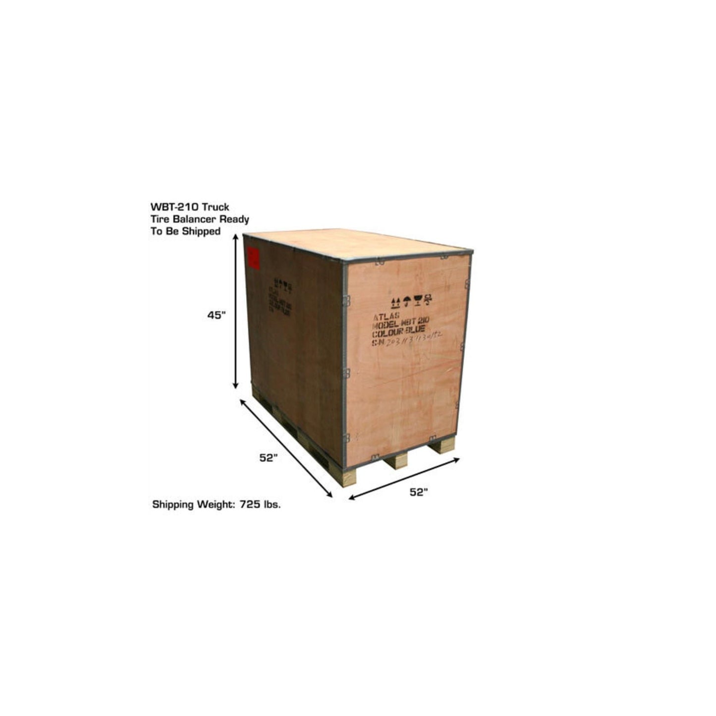 Atlas WBT-210 Heavy Duty Truck Wheel Balancer | 440 lb Capacity | Pneumatic Wheel Lift | 10"–32" Rim Capacity | 220V