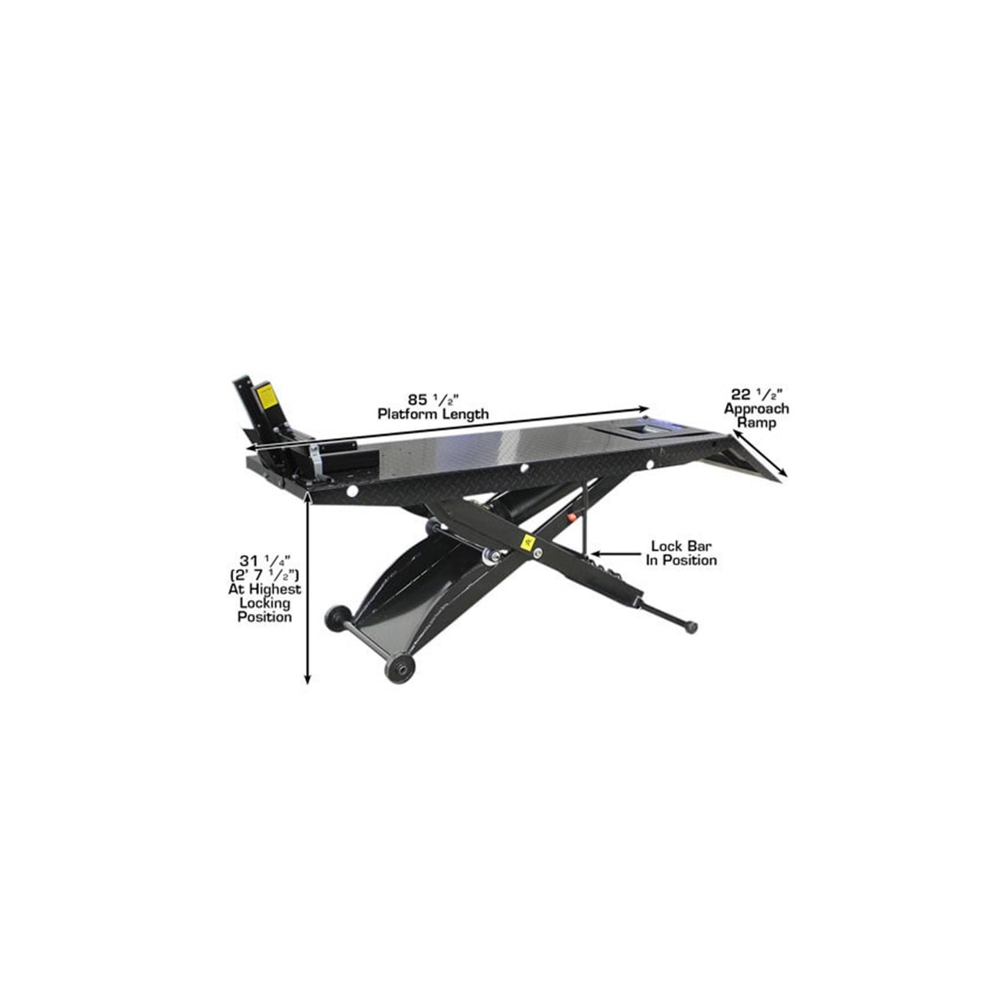 Atlas ACL 1,000 lb Air-Operated Motorcycle Lift Table