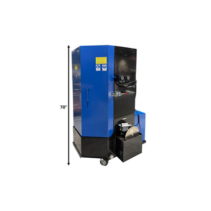Atlas STW-750 Heated Spray Wash Cabinet | 50 Gallon Industrial Parts Washer | 1,000 lb Capacity | Extra Tall | 220V