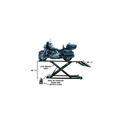 Atlas HI-RISE 1500 1,500 lb Air/Hydraulic Motorcycle, ATV & UTV Lift Table