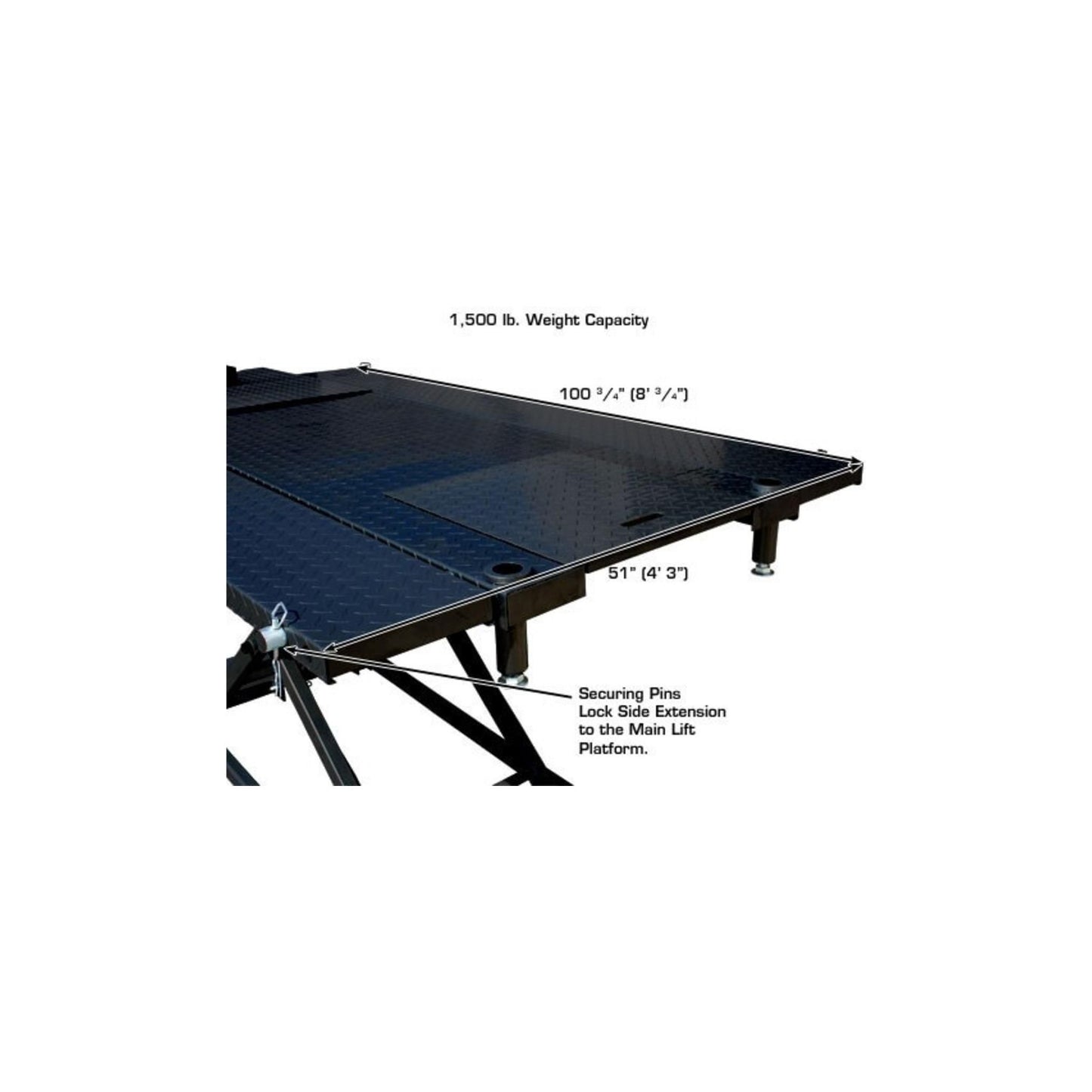 Atlas HI-RISE 1500 1,500 lb Air/Hydraulic Motorcycle, ATV & UTV Lift Table