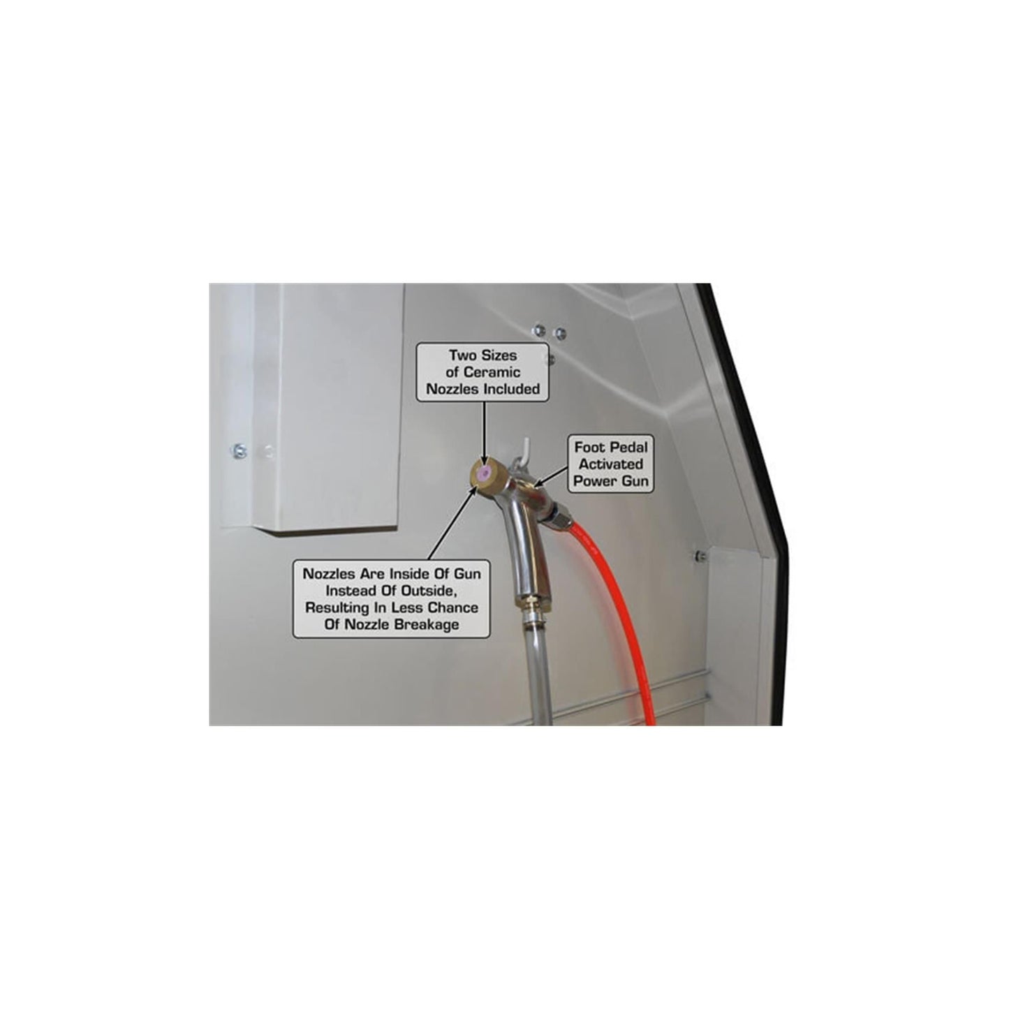 Atlas SBC1200 Extra Large Media Blasting Cabinet | 46" x 51" Work Area | Dual Access | 110V