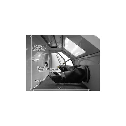 Atlas SBC420 Sandblast Cabinet | 47.5" Work Area | Foot Pedal Blast Cabinet | 110V Dust Collection System