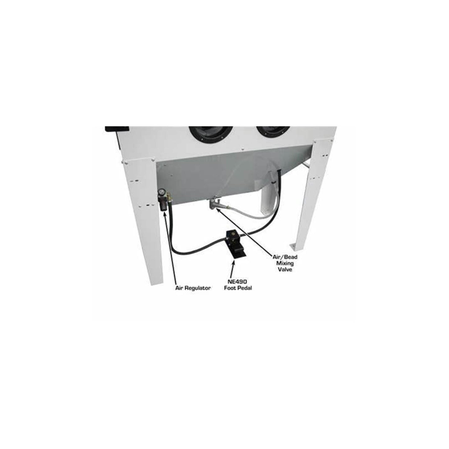 Atlas SBC420 Sandblast Cabinet | 47.5" Work Area | Foot Pedal Blast Cabinet | 110V Dust Collection System