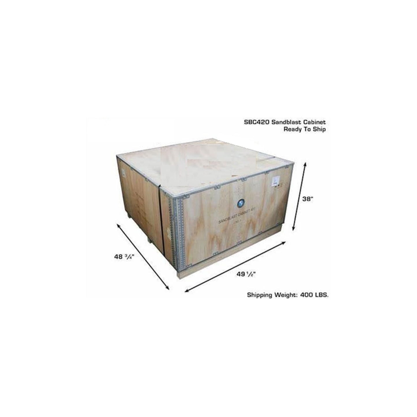 Atlas SBC420 Sandblast Cabinet | 47.5" Work Area | Foot Pedal Blast Cabinet | 110V Dust Collection System