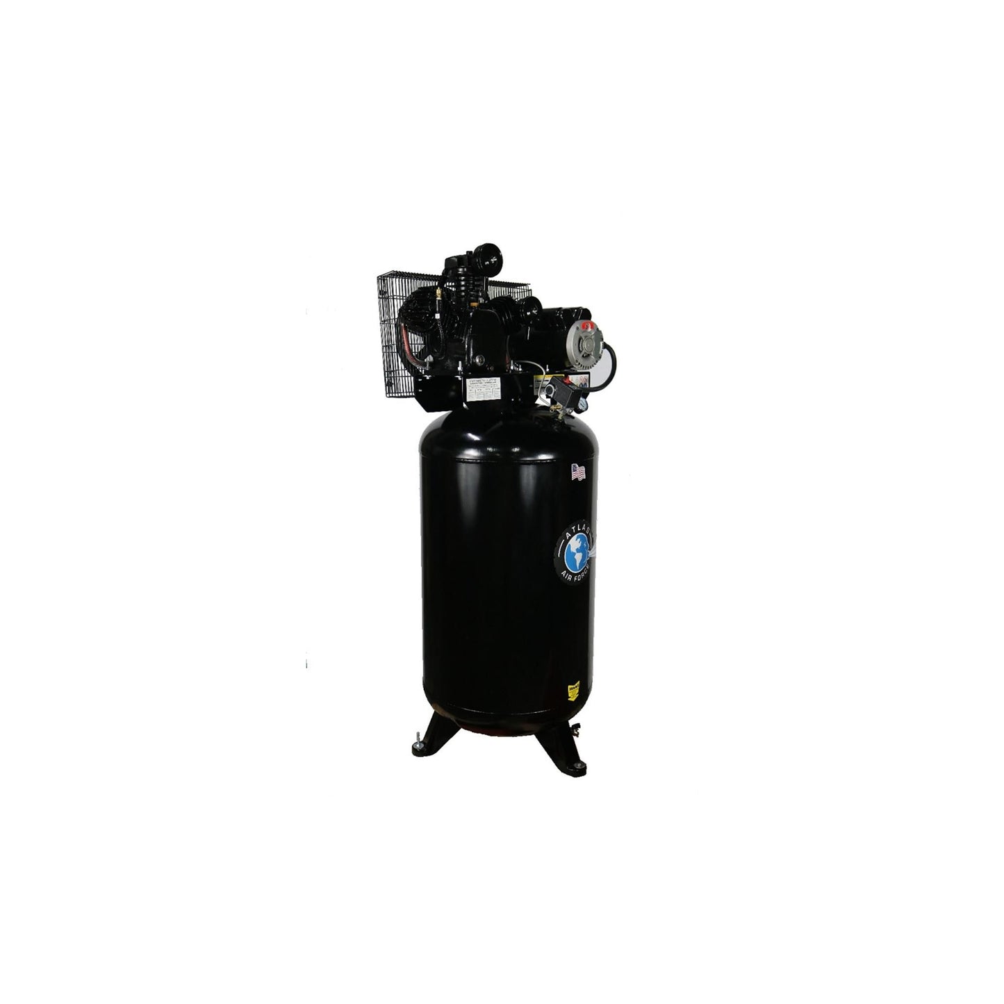 Atlas Air Force AF6 80 Gallon 2-Stage Air Compressor | 5 HP | 220V Single Phase | 175 PSI | 18.5 CFM @ 145 PSI