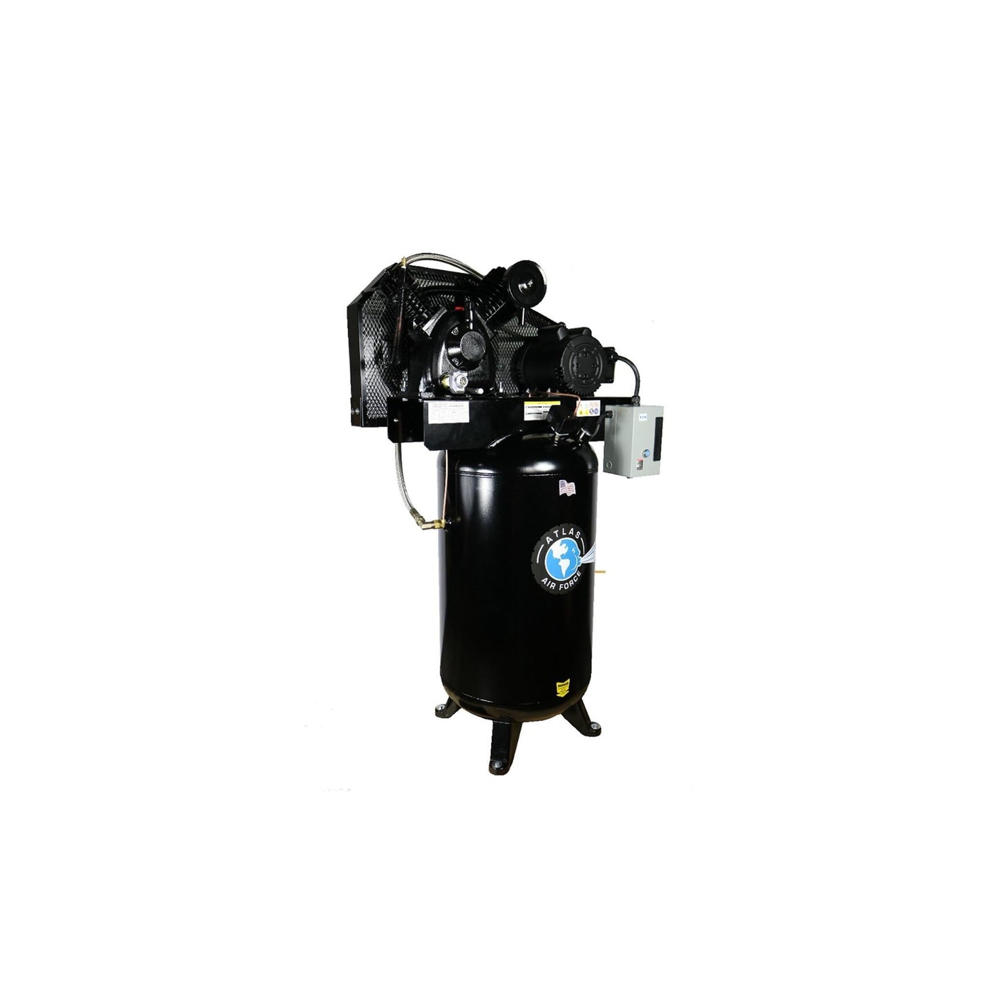 Atlas Air Force AF8P 80 Gallon Air Compressor | 5 HP | Plus Package | 2-Stage | 220V Single Phase | 20 CFM