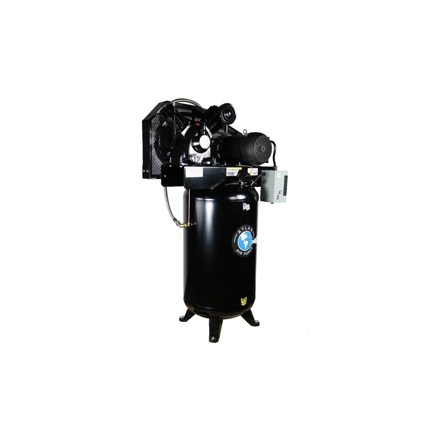 Atlas Air Force AF9P 80 Gallon Air Compressor | 7.5 HP | Plus Package | 2-Stage | 220V Single Phase | 23 CFM