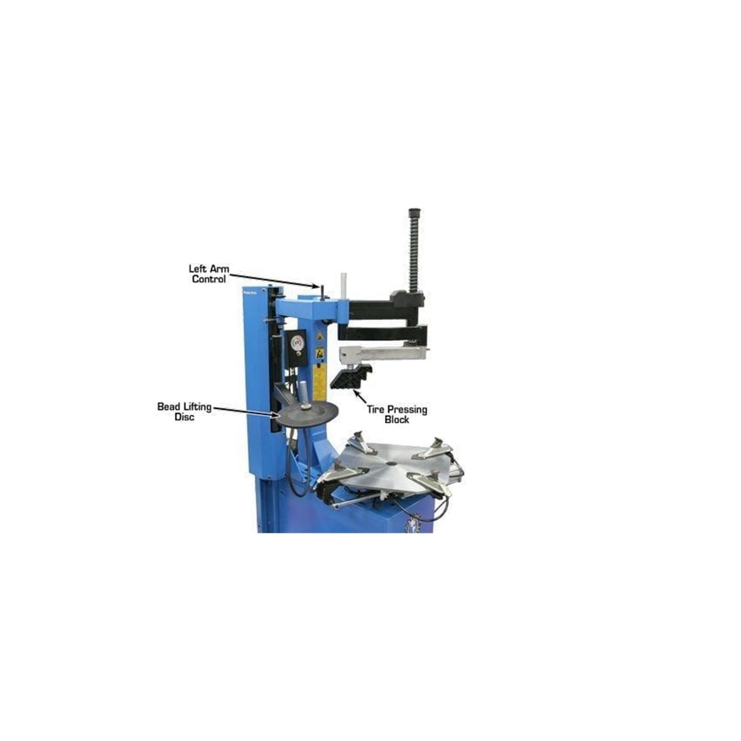 Atlas TC229LH Swing Arm Tire Changer with Left-Hand Assist Arm & Bead Blaster | 110V Rim Clamp Wheel Changer