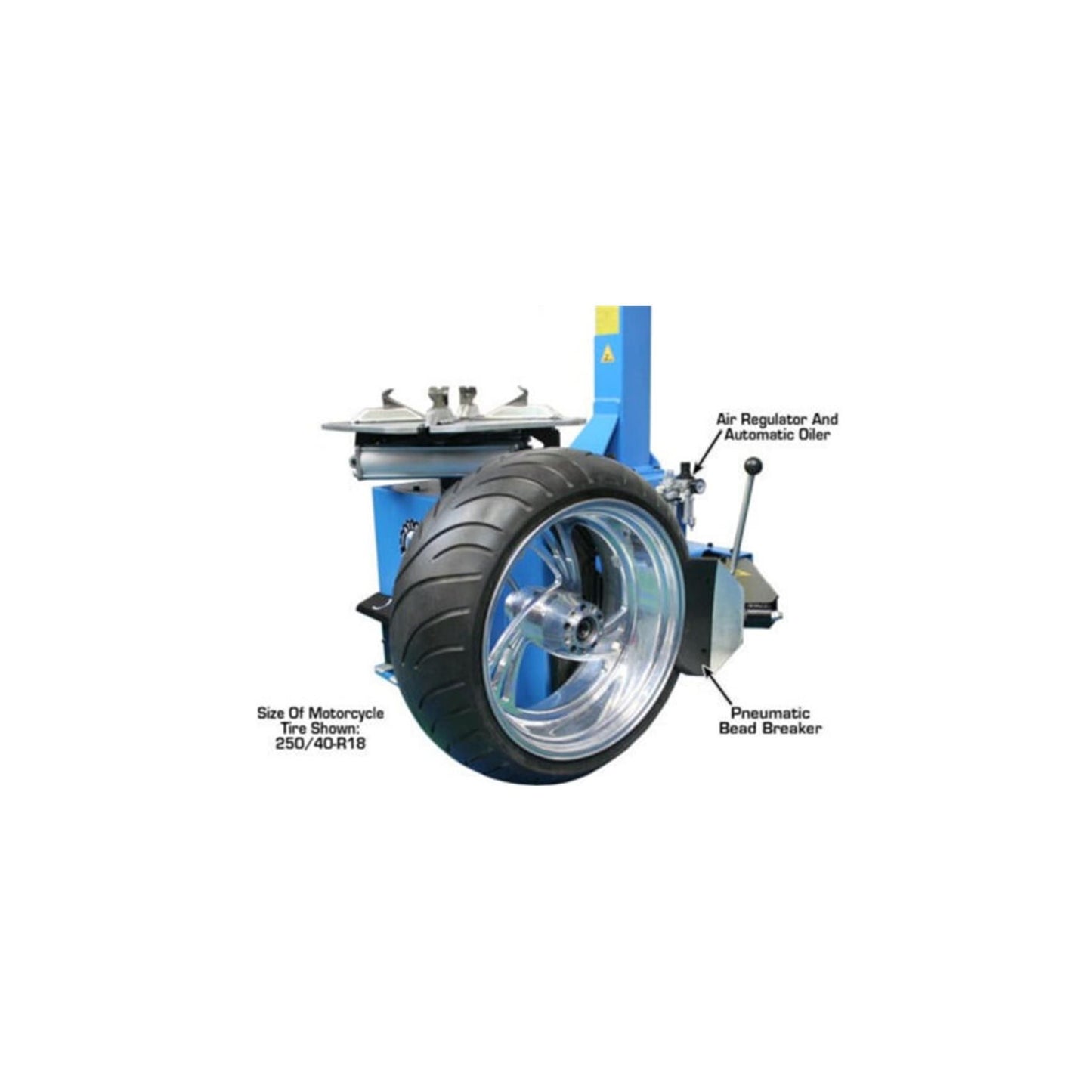 Atlas TC229LH Swing Arm Tire Changer with Left-Hand Assist Arm & Bead Blaster | 110V Rim Clamp Wheel Changer