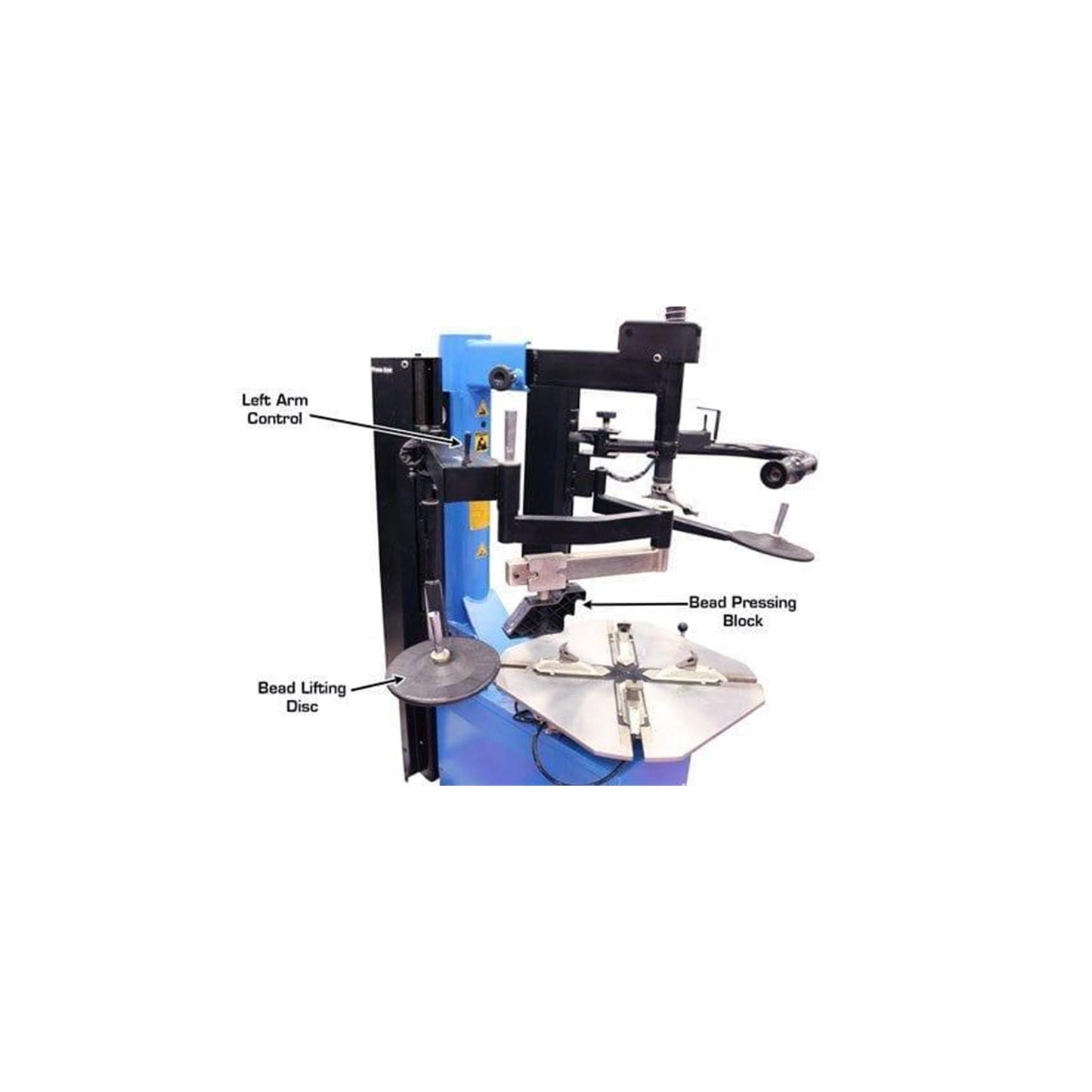 Atlas TC289DAA Large Swing Arm Tire Changer with Dual Assist Arms & Bead Blaster | 110V Professional Rim Clamp Wheel Changer