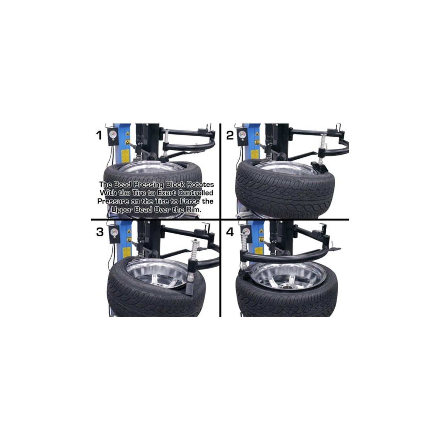 Atlas TC755EZ Tilt-Back Tire Changer with E-Z Assist Arm & Bead Blaster | 110V Professional Rim Clamp Wheel Changer