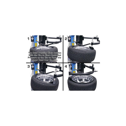 Atlas TC755EZ Tilt-Back Tire Changer with E-Z Assist Arm & Bead Blaster | 110V Professional Rim Clamp Wheel Changer