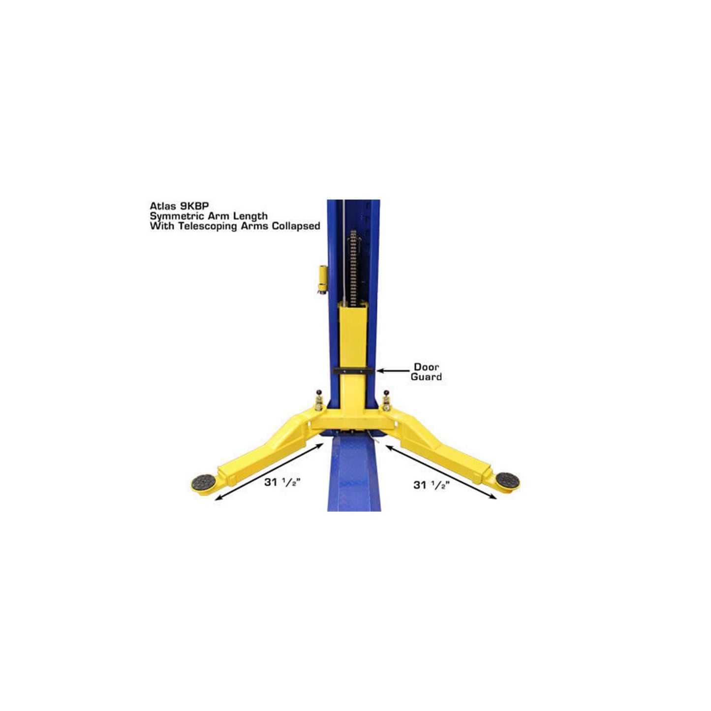 Atlas 9KBPX 9,000 lb Baseplate Two-Post Car Lift